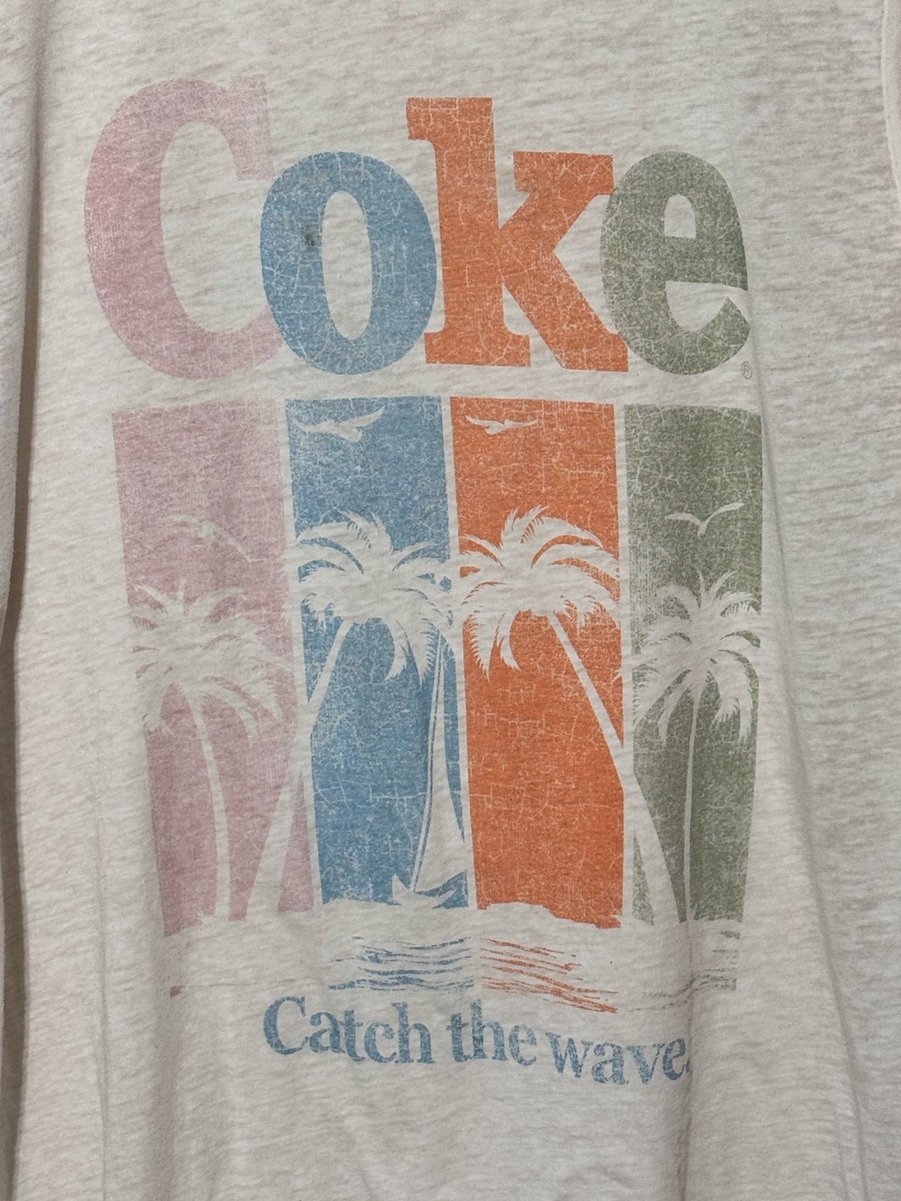 COCA-COLA Coke SummerBurnout Graphic Tee XXL 23” p2p Ivory EUC - Picture 6 of 8